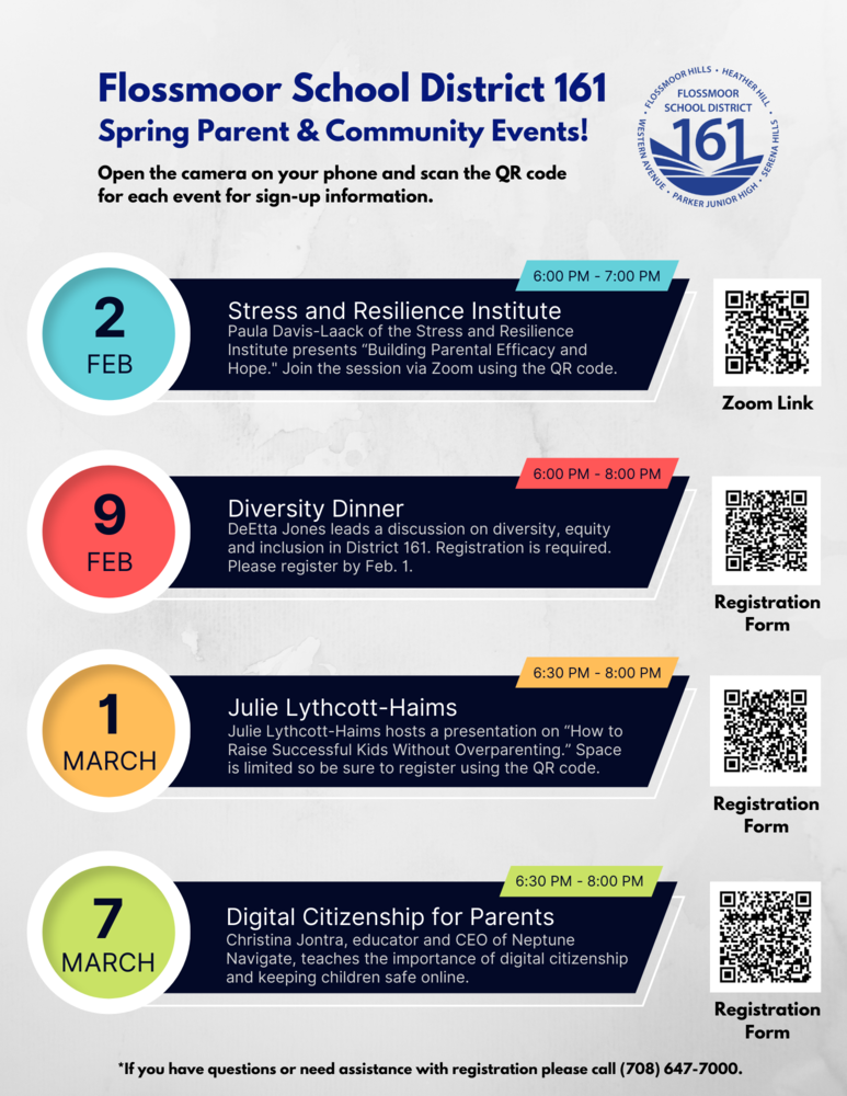 Spring events flyer