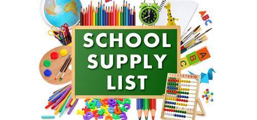 School supply list flyer