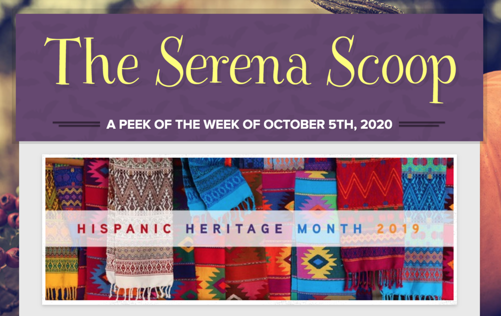 The Serena Scoop 10/5 Serena Hills Elementary