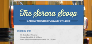 The Serena Scoop 1/13