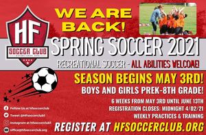 Sign Up for Spring Soccer with HF Soccer Club