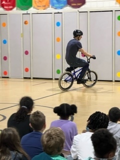 Matt riding bike