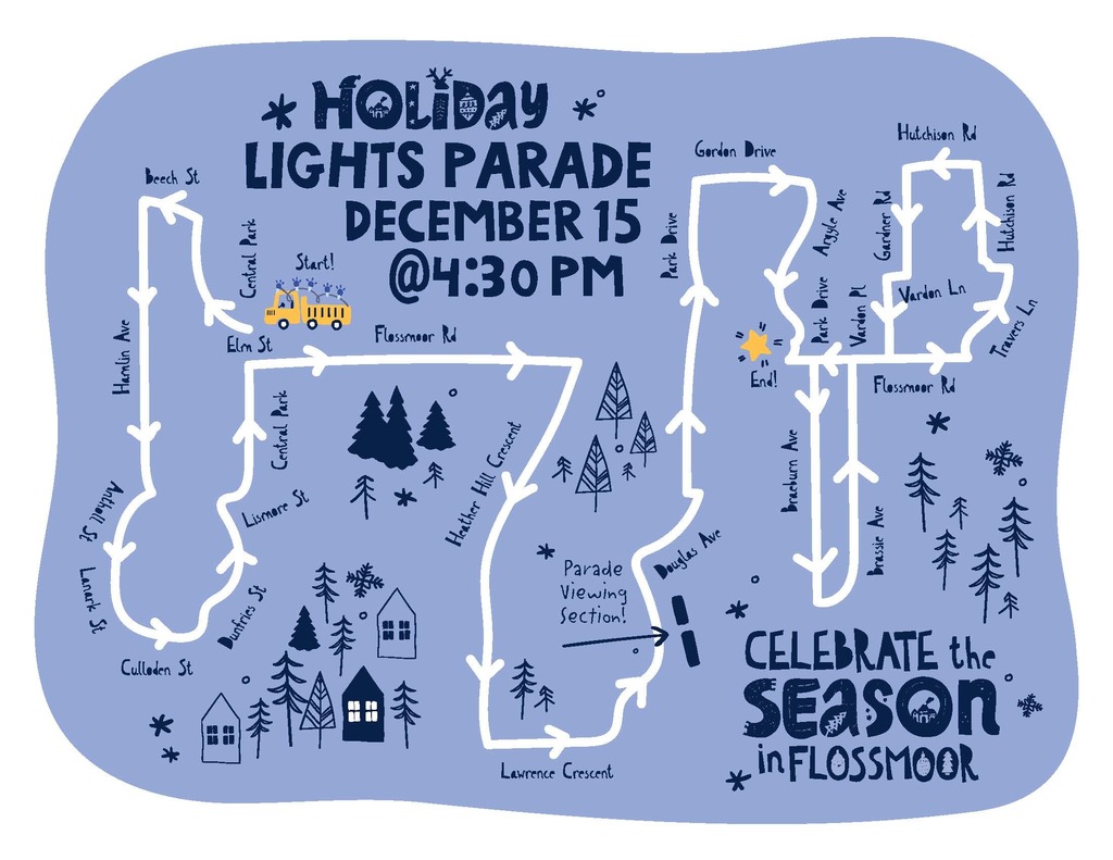 Flossmoor Holiday Lights Parade Route